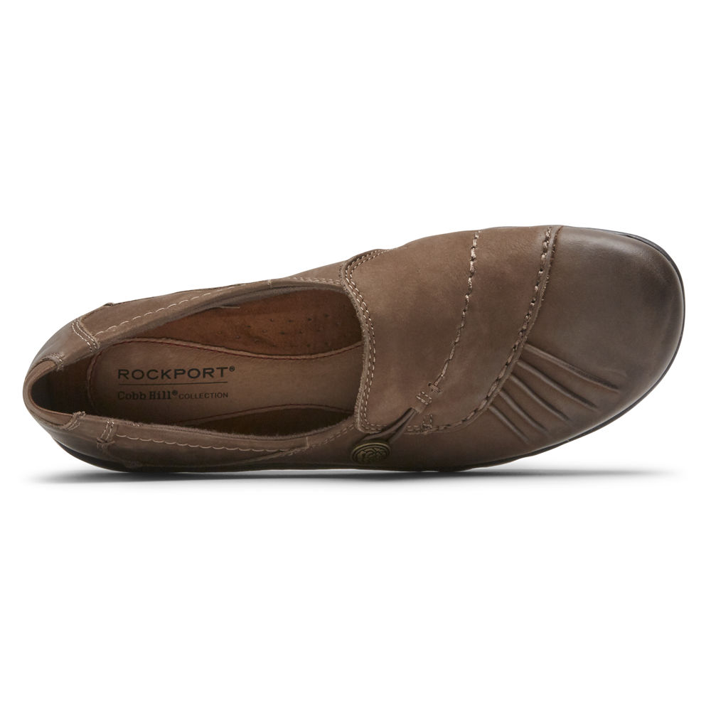 Rockport Womens Cobb Hill Paulette - Slip-On Brown - WSE178256